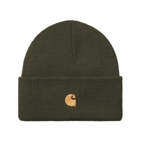 Carhartt Wip Chase Beanie Bonnet - Olive / Gold - Streetart.fr